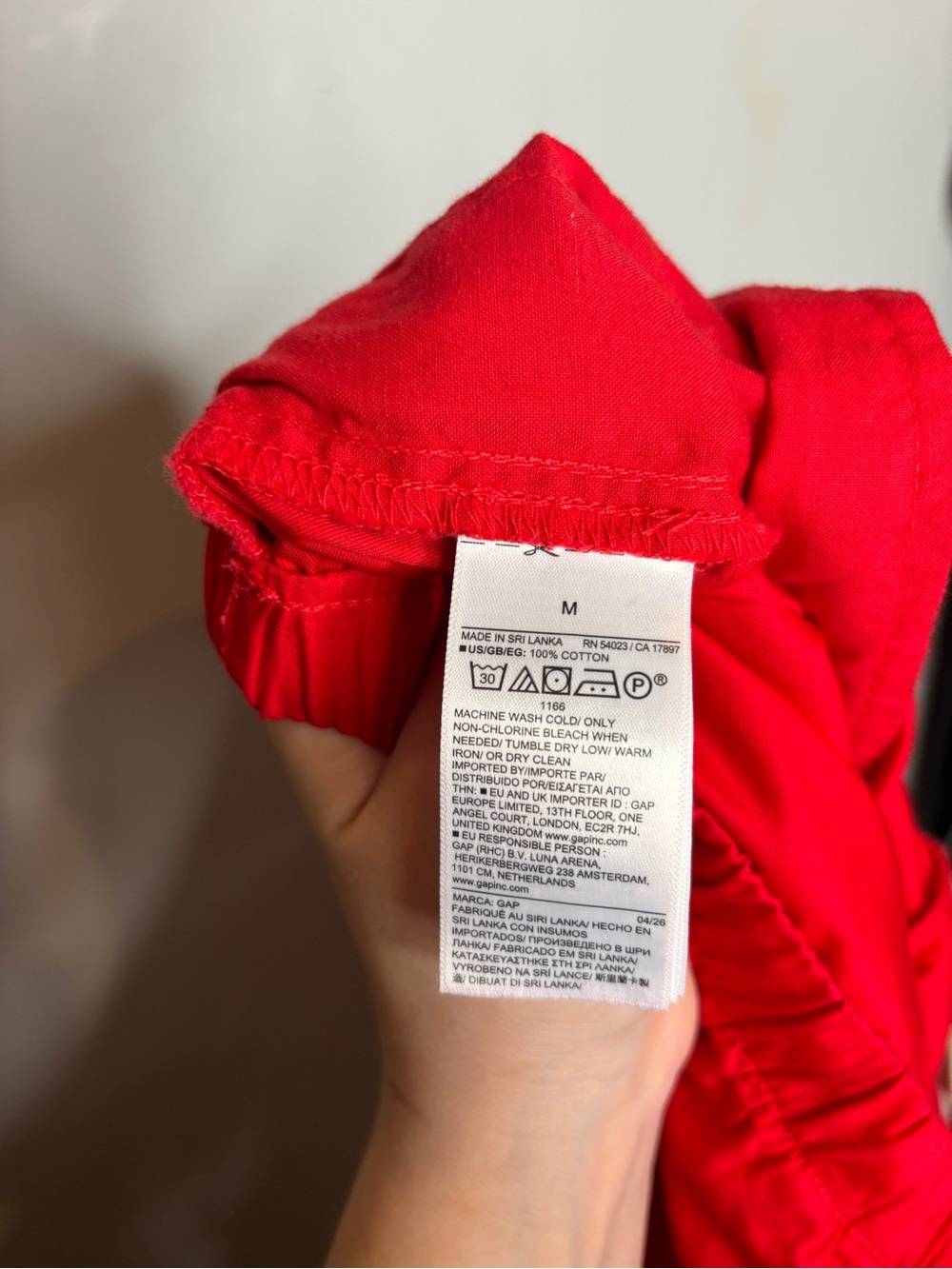 Gap Poplin Easy Double-Knee Barrel Pants M Red - Picture 7 of 10